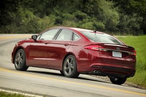 The 2017 Ford Fusion Sport can hit 60 mph in an estimated 5.3 seconds, according to Car and Driver. (Ford)