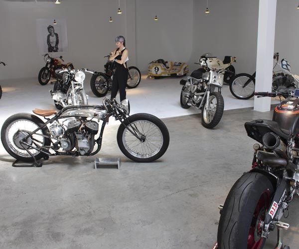 Motorcycles on display at the Brooklyn Invitational. Bud Wilkinson / Republican-American 