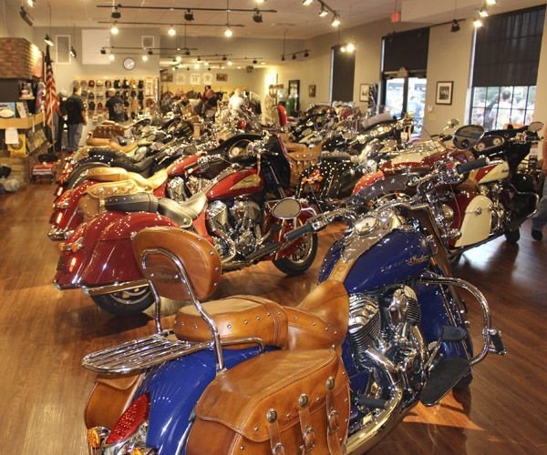 The showroom at Indian Motorcycle of Springfield in Westfield, Mass.Bud Wilkinson / Republican-American 
