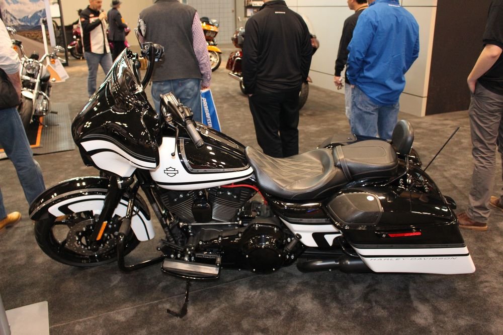 Harley-Davidson brought a customized Street Glide Special valued at more than $50,000 to the Progressive International Motorcycle Show in New York City. Bud Wilkinson / Republican-American  
