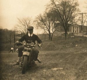 William B. Johnson enjoys a ride near his Harley-Davidson dealership in Somers, N.Y., in this photo from the Somers (N.Y.) Historical Society. (Contributed photo)